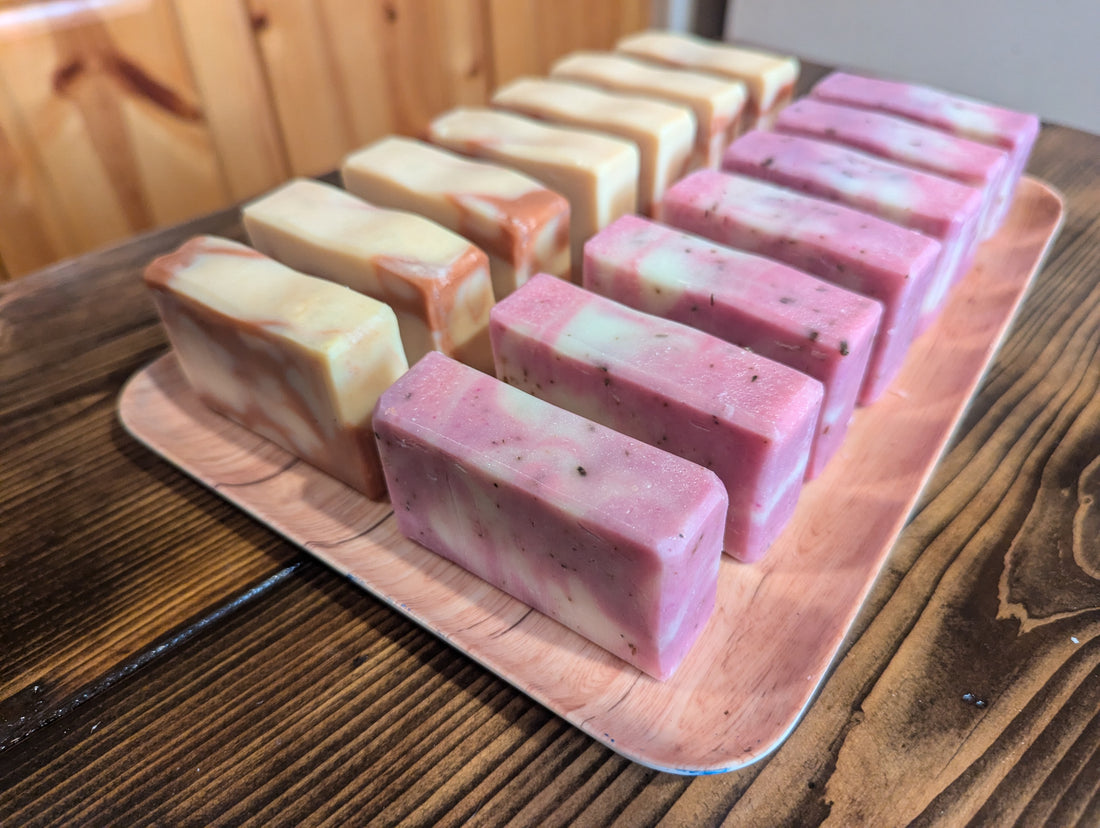 First soap batch is curing